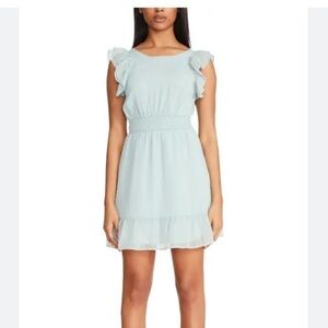BB Dakota By Steve Madden Smocked Break Update Dress In Sea Mist Size small